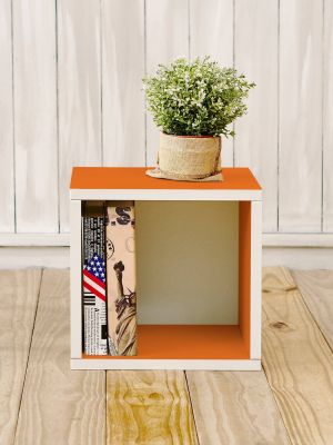 Way Basics Stackable Eco Cube Storage Cubby Organizer Orange