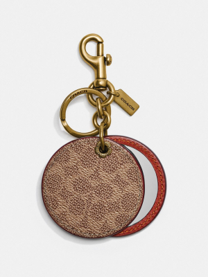 Mirror Bag Charm In Signature Canvas