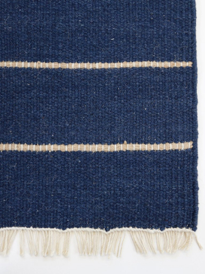 Warby Handwoven Rug - Navy