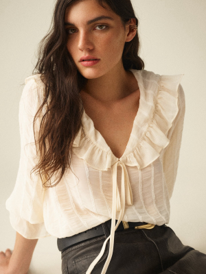 Ruffled Flowy Blouse