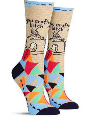 You Crafty Bitch Socks  | Womens