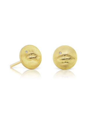 Tiny Kiss Me Stud Earrings