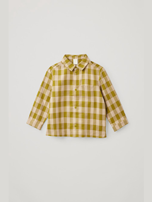 Cotton Oversized Gingham Check Shirt