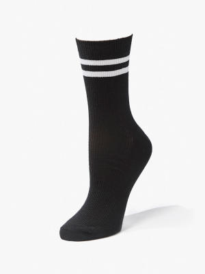 Varsity-striped Crew Socks