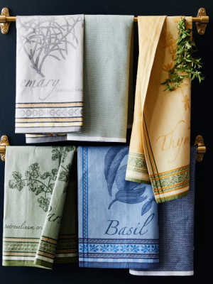 Botanical Herb Jacquard Towel, Thyme