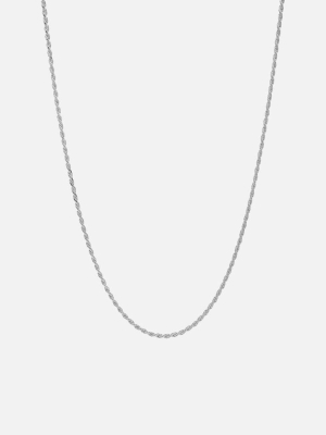 Rope Chain Necklace, Sterling Silver