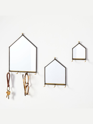 Szklo Glass House Mirror Wall Organizers