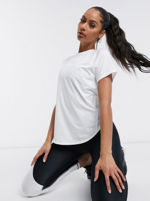 Under Armour Hi-lo T-shirt In White