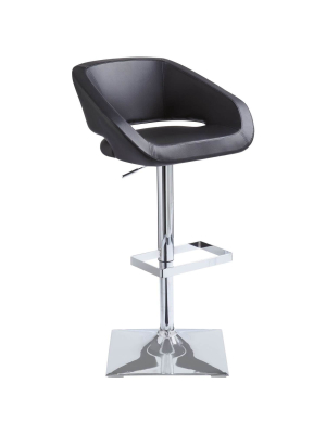 Gustavo Adjustable Bar Stool, Onyx