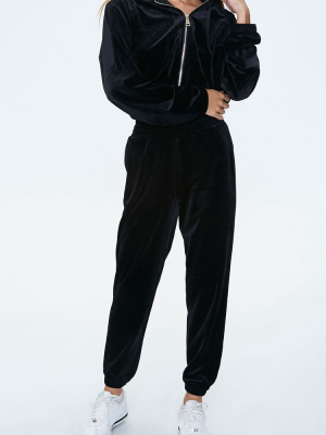 Velour High-rise Joggers