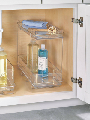 Idesign Ariel Under The Cabinet 2-tier Organizer Clear