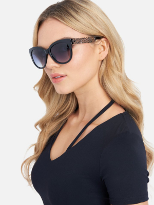 Filigree Cat-eye Sunglasses