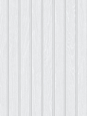 Beadboard Peel-and-stick Wallpaper In Off-white By Nextwall