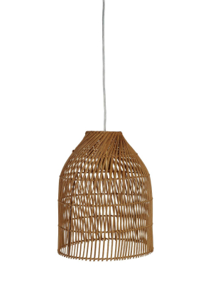 Rattan Small Pendant Diagonal Weave (includes Led Light Bulb) Tan - Opalhouse™