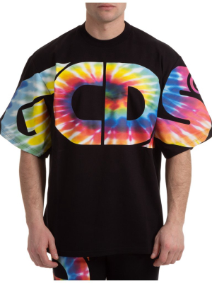 Gcds Tie-dye Logo Print T-shirt