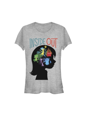 Junior's Inside Out Riley Emotions Silhouette T-shirt