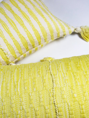 Antigua Pillow - Faded Yellow Solid