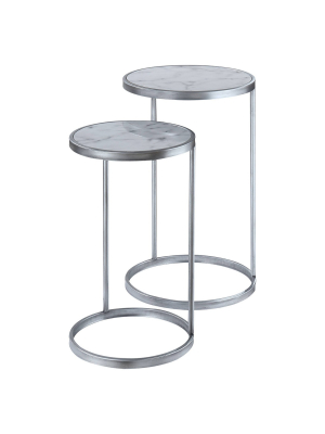 Gold Coast Mirrored Nesting End Tables - Johar Furniture