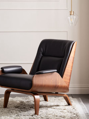 Paulo Bent Ply Leather Chair