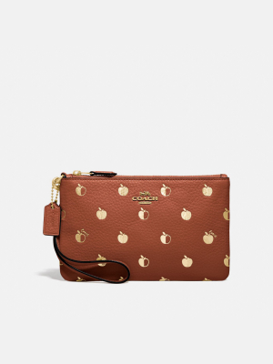 Small Wristlet With Apple Print