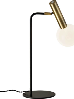 Simon Led Desk Lamp Black/brass