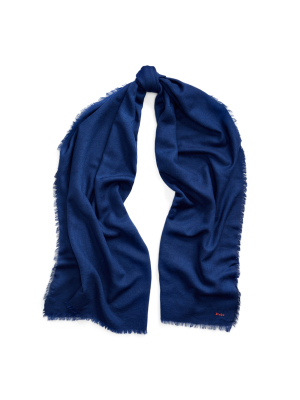 Fringe Wool-blend Scarf