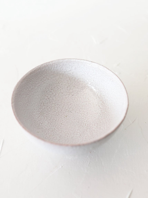 Glazed White Terra Cotta Compote Bowl - 3.75"