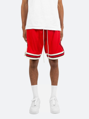 Classic Basketball Shorts - Red/white