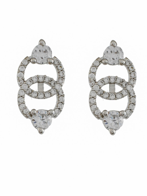 Cz Diamond Elegant Earrings For Women