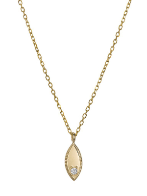 Marquise Mirror Pendant Necklace