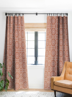 Marta Barragan Camarasa Terracotta Strokes Pattern Single Panel Blackout Window Curtain By Deny Designs.