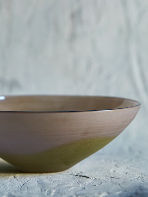Glass Bowl - Violet And Yellow
