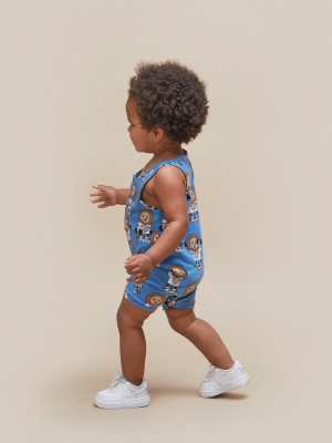 Huxbaby Gym Time Sleeveless Romper - Azure