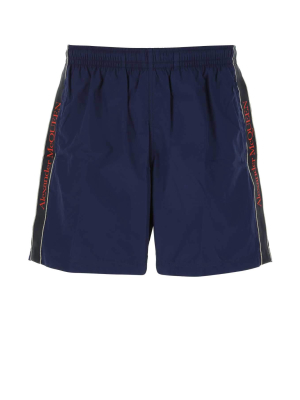 Alexander Mcqueen Logo Tape Swim Shorts