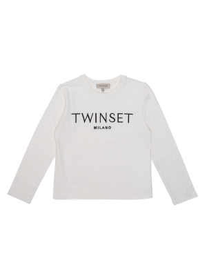 Twinset Kids Logo Embroidered T-shirt