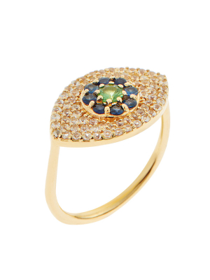 Blossom Eye Ring Pavé