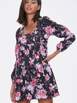 Floral Print Mini Dress