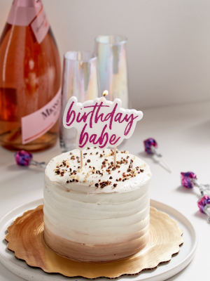 Birthday Babe Cake Topper Party Candle