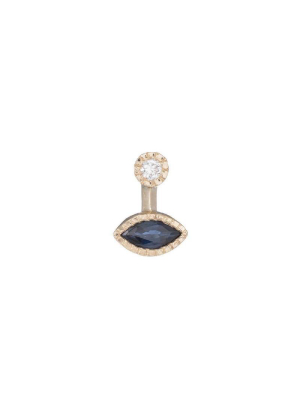 Marquise Sapphire Drop Stud (single)