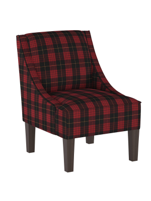 Swoop Arm Chair Mcqueen Beaujolais - Skyline Furniture