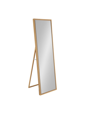 18" X 58" Free Standing Floor Mirror With Easel Natural - Kate And Laurel