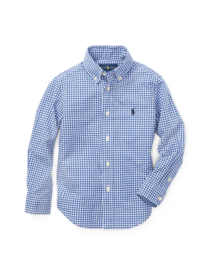 Gingham Cotton Poplin Shirt