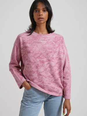 Afends Womens Evolve  - Hemp Oversized Crew Neck - Smokey Lilac