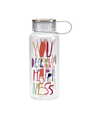 Queer Eye 34oz Plastic You Deserve Happiness Tritan Water Bottle