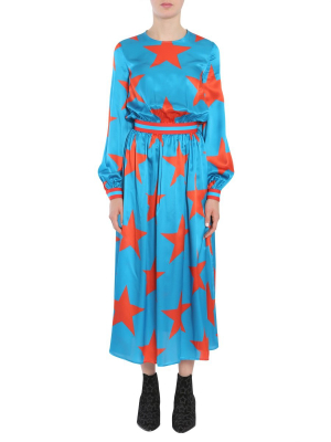 Msgm Star Print Maxi Dress