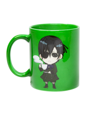 Surreal Entertainment Black Butler Collectibles | Green Coffee Mug With Black Logo