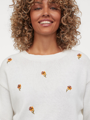 Embroidered-detail Sweater