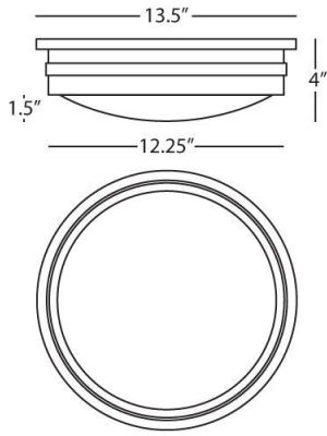 Roderick 13.5" Diameter Flush Mount In Various Finishes