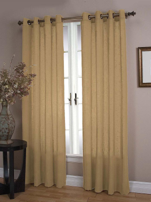 Plow & Hearth - Lined Sheer Linen Window Panel With Grommets