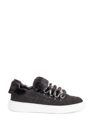 Hogan Faux Fur Low-top Sneakers